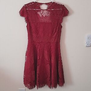B.B. Dakota red lace mini dress. Size 6